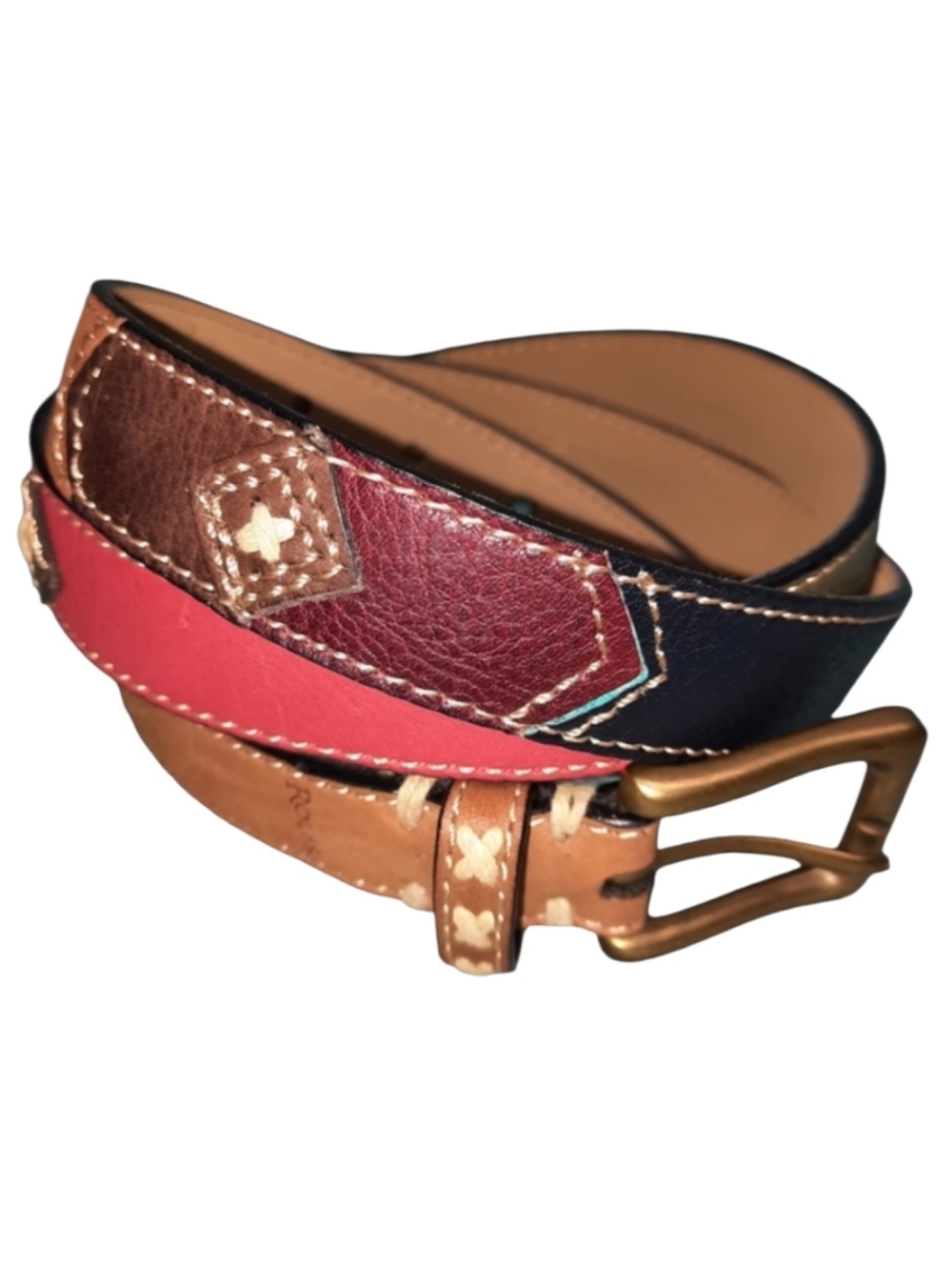 Rolfs Leather Patchwork Western Cowgirl Belt SZ 2X